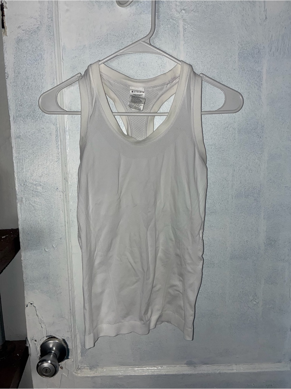 Athleta White Racerback Tank Top